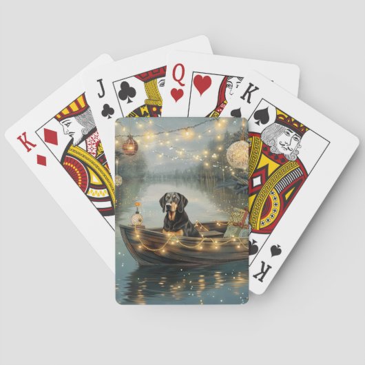 Jeu De Cartes Bluetick Coonhound Noël Festive Voyage (dos)