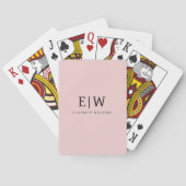 Jeu De Cartes Blush Rose Poussiéreux Moderne Écriture Féminine M (dos)
