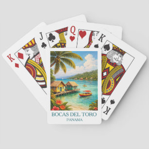 Jeu De Cartes Bocas del Toro Panama Voyage Tropical Vintage