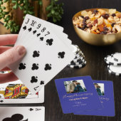 Jeu De Cartes Boho moderne heureux anniversaire ajouter nom bleu (In Situ)
