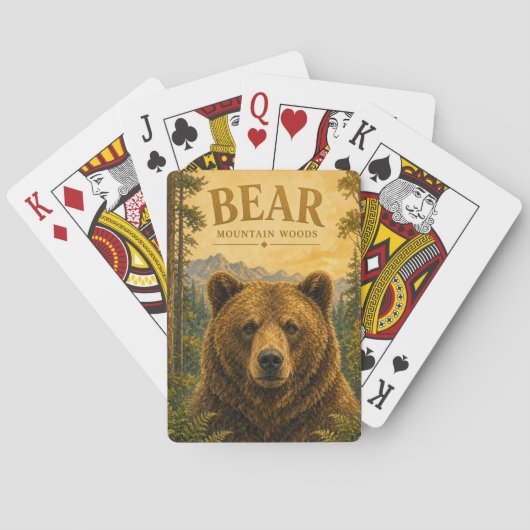 Jeu De Cartes Bois de Bear Mountain Faune (dos)