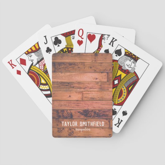 Jeu De Cartes Bois rustique (dos)