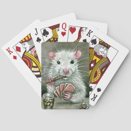 Jeu De Cartes Boisson de cigare de carte de rat (dos)