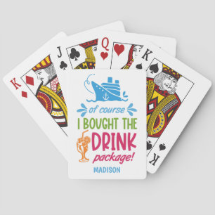 Jeu De Cartes Boissons de croisière de nom personnalisé