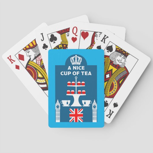 Jeu De Cartes Boissons de thé britanniques classiques (dos)