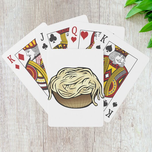 Jeu De Cartes Bol de spaghetti Alimentation de nouilles de pâtes
