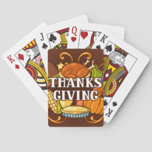 Jeu De Cartes Bon thanksgiving Jour Nourriture Cartes de Jeu