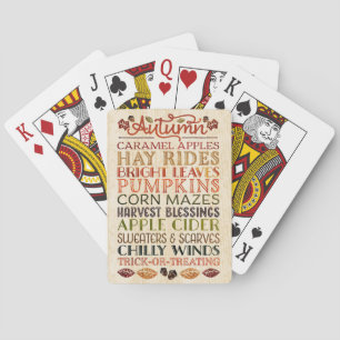 Jeu De Cartes Bon thanksgiving Mots descriptifs Automne