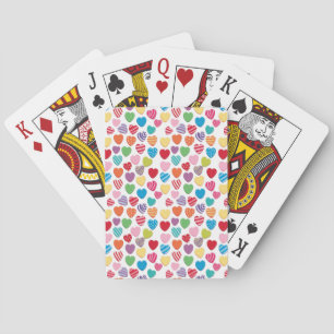 Jeu De Cartes bonbons colorés motif de cœur pour la Saint-Valent