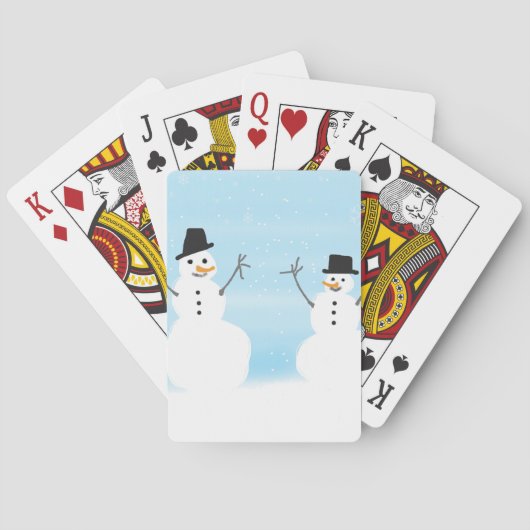 Jeu De Cartes Bonhommes de neige heureux (dos)