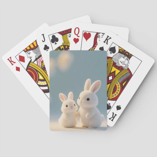 Jeu De Cartes Bonification du lapin dans la neige (dos)