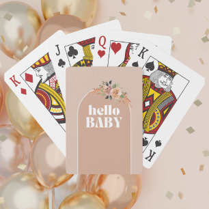 Jeu De Cartes Bonjour bébé, Baby shower moderne Boho