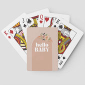 Jeu De Cartes Bonjour bébé, Baby shower moderne Boho (dos)