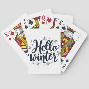 Jeu De Cartes Bonjour hiver Noël Flambeau de neige saison hiver