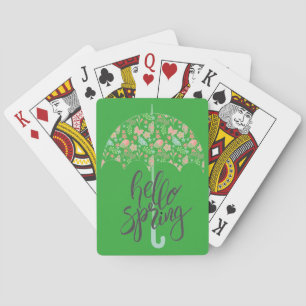 Jeu De Cartes Bonjour parapluie de printemps