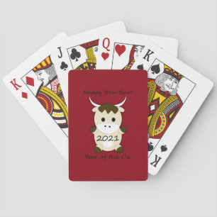 Jeu De Cartes Bonne année 2021 Année du boeuf
