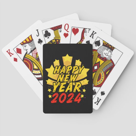 Jeu De Cartes Bonne année 2024 (dos)