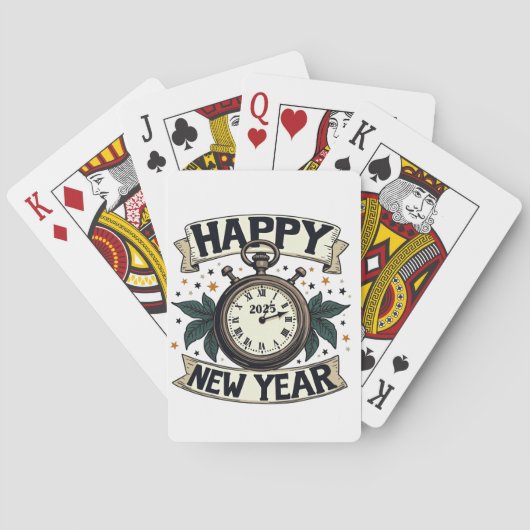 Jeu De Cartes Bonne année 2025 Fête du Nouvel An (dos)
