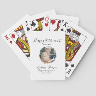 Jeu De Cartes Bonne année de retraite nom cercle photo retraité