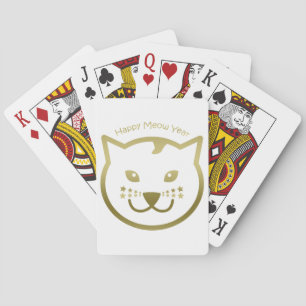 Jeu De Cartes Bonne année Miaou - Couleur de fond personnalisée