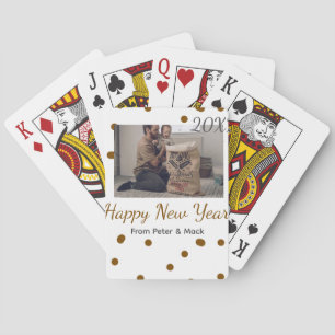 Jeu De Cartes Bonne année Père célibataire ajouter photo nom bru
