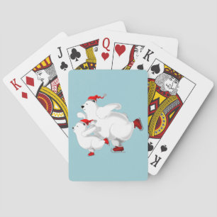 Jeu De Cartes Bonne famille d'ours de Noël - mignonne - Dessin