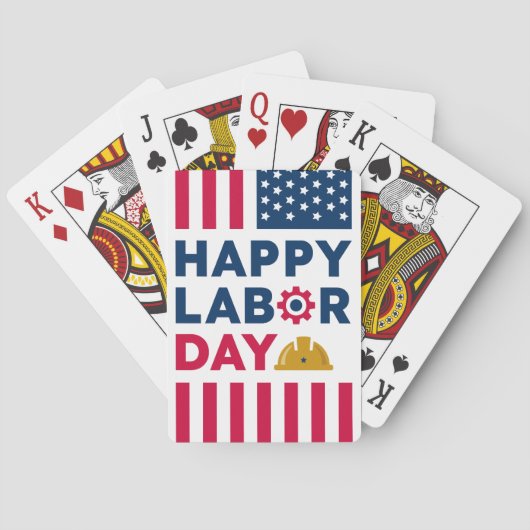 Jeu De Cartes Bonne Fête du Travail, États-Unis (dos)