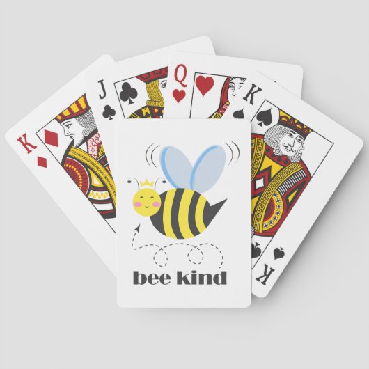 Jeu De Cartes Bonne princesse d'abeille avec couronne et slogan  (dos)