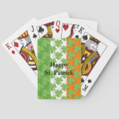 Jeu De Cartes Bonne St. Patrick's Day Irlandais Drapeau Shamrock (dos)