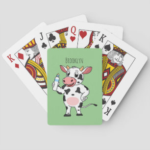 Jeu De Cartes Bonne vache avec dessin animé de biberon