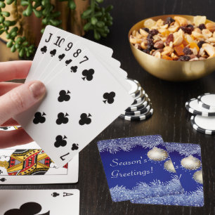 Jeu De Cartes Bonnes Fêtes Noël Parties scintillant Noël