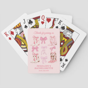Jeu De Cartes Boots & Bows Pink Cowgirl Western Bachelorette