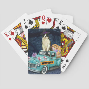 Jeu De Cartes Border Collie Halloween Camion Nuit Effrayante