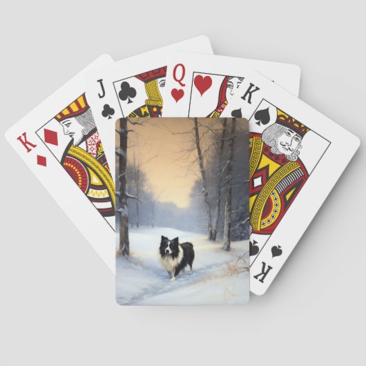 Jeu De Cartes Border Collie Qu'il neige Noël (dos)