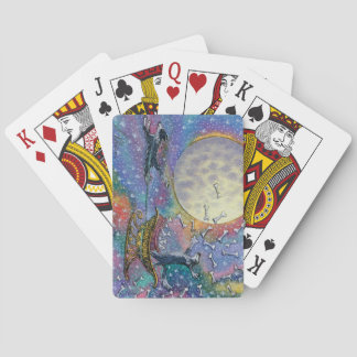 Jeu De Cartes Bordure Collie chien jeter des os au monde