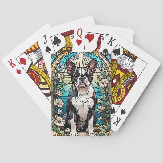 Jeu De Cartes Boston Terrier Jouer des cartes (dos)