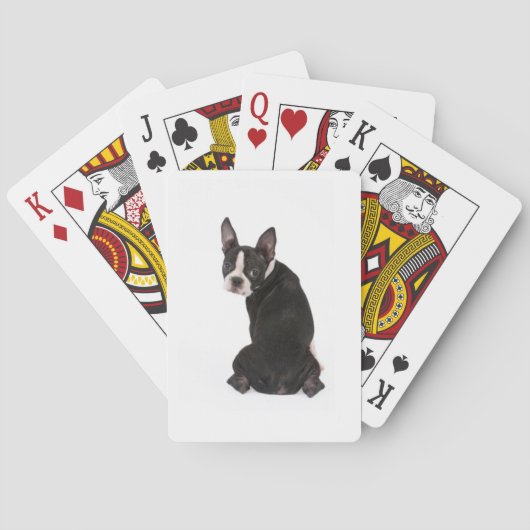 Jeu De Cartes Boston Terrier vous regardant cartes de jeu (dos)