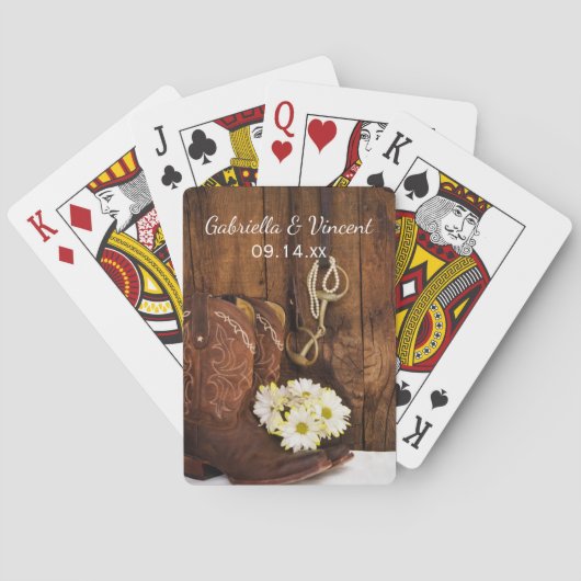 Jeu De Cartes Bottes De Bow-Boys, Marguerites, Mariage campagnar (dos)
