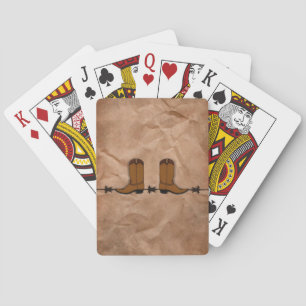Jeu De Cartes Bottes De Cowboy Jouer Aux Cartes