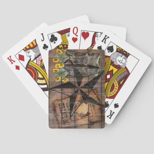 Jeu De Cartes Bottes Russe Texas Star Western Pistol Cowboy (dos)