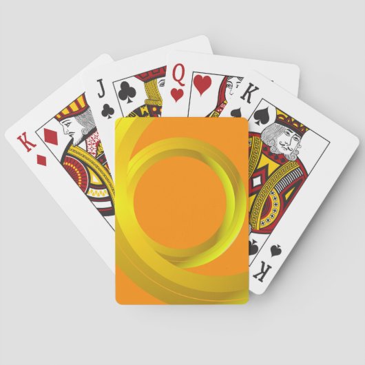 Jeu De Cartes Boucle Abstraite Cercle Orange (dos)