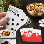 Jeu De Cartes Bouclier de rouge de la Pologne Eagle (In Situ)
