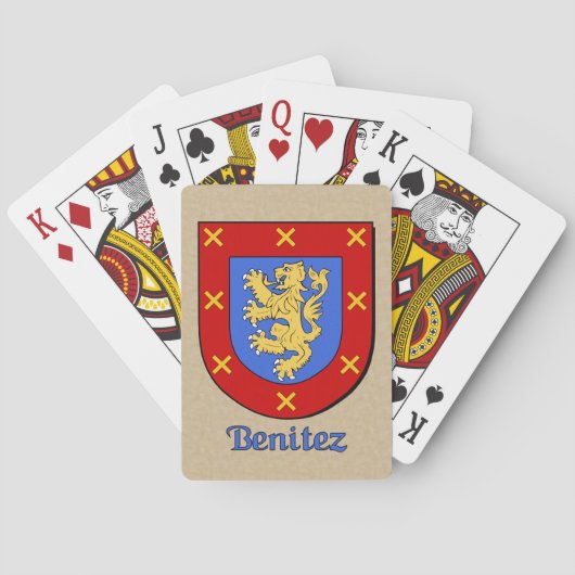 Jeu De Cartes Bouclier héraldique Benitez (dos)