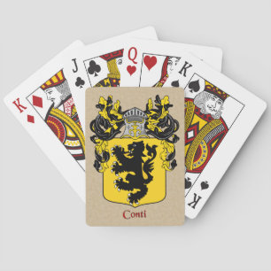 Jeu De Cartes Bouclier héraldique Conti avec manteau