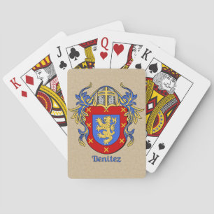 Jeu De Cartes Bouclier héraldique de Benitez avec manteau
