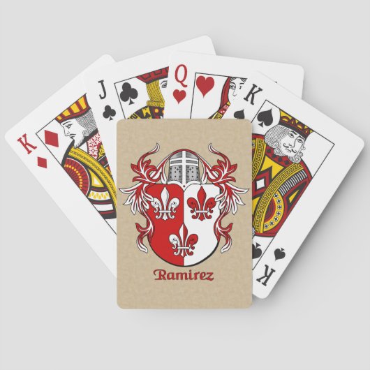 Jeu De Cartes Bouclier héraldique de Ramirez avec manteau (dos)