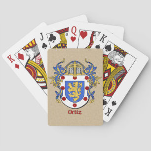 Jeu De Cartes Bouclier héraldique d'Ortiz avec manteau