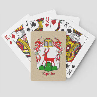 Jeu De Cartes Bouclier héraldique Esposito et manteau