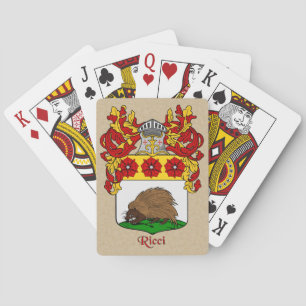 Jeu De Cartes Bouclier héraldique Ricci et manteau