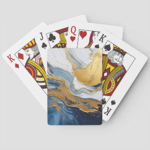 Jeu De Cartes Bouffée en or et bleu